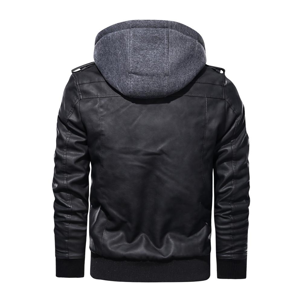 Elliston Leather Hooded Vindication Leather Jacket