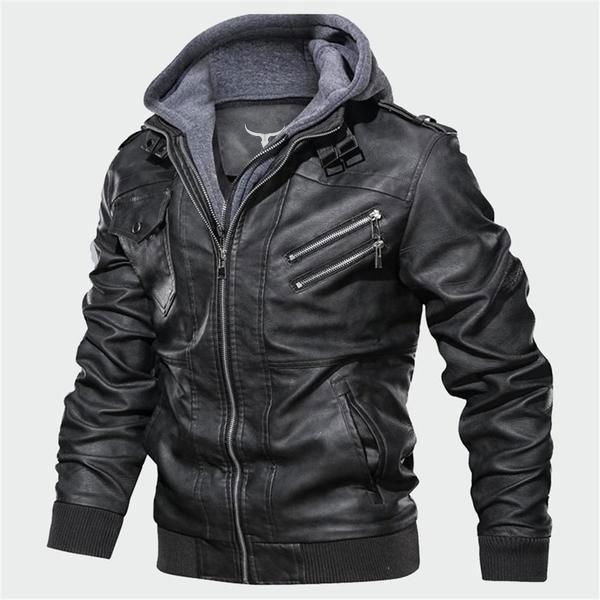 Elliston Leather Hooded Vindication Leather Jacket