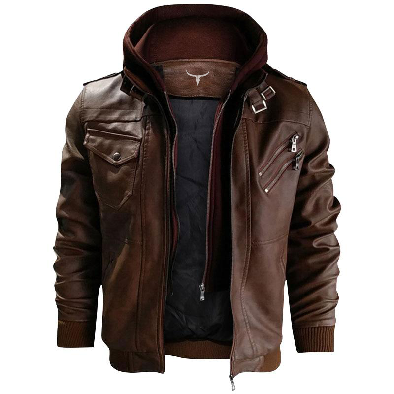 Elliston Leather Hooded Vindication Leather Jacket