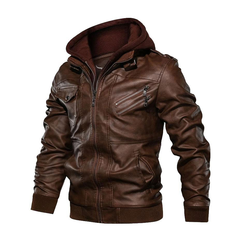 Elliston Leather Hooded Vindication Leather Jacket