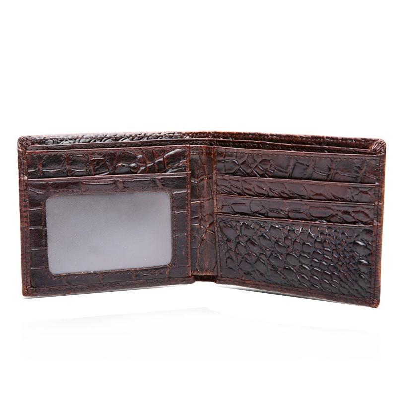 Elliston Leather  Crocodile Embossed Bi-fold Wallet