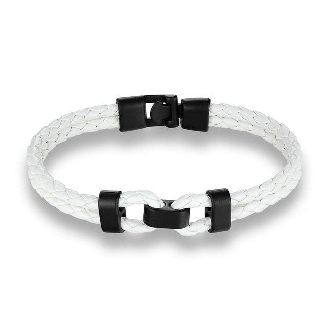 Elliston Leather  Braided Hook Bracelet